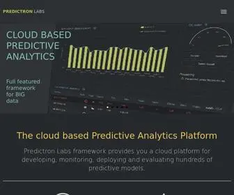 Predictronlabs.com(The cloud based Predictive Analytics Platform) Screenshot