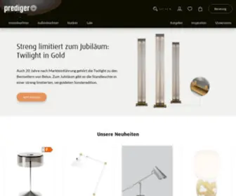 Prediger.de(Design Leuchten & Lampen) Screenshot