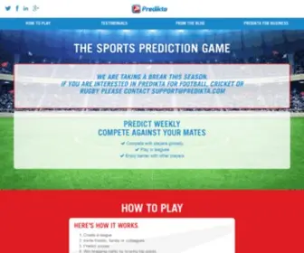 Predikta.com(Football predictor game) Screenshot