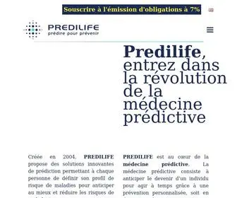 Predilife.com(Prédire pour prévenir) Screenshot