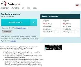 Predkosc.pl(Speedtest) Screenshot