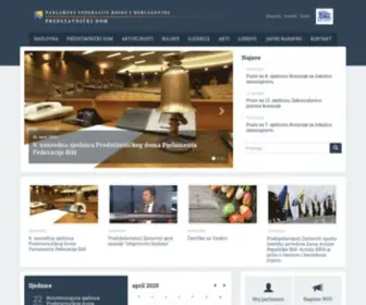 Predstavnickidom-Pfbih.gov.ba(Parlament Federacije Bosne i Hercegovine) Screenshot