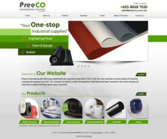 Preeco.com.my(Industrial Material Supply Selangor) Screenshot