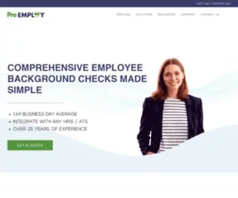Preemploy.com(Employee Background Check Company) Screenshot