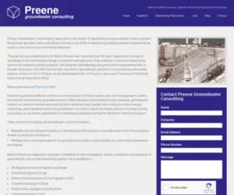 Preene.com(Preene Groundwater Consulting) Screenshot