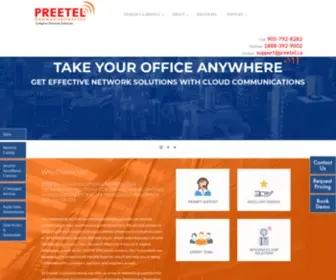 Preetel.ca(Business Office IP Phone Systems Data Cabling CCTV GTA Brampton Mississauga Etobicoke) Screenshot