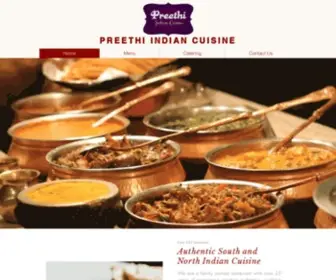 Preethiindian.com(Preethi Indian Cuisine) Screenshot