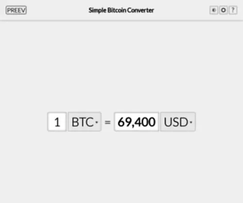 Preev.com(Bitcoin Live Converter) Screenshot