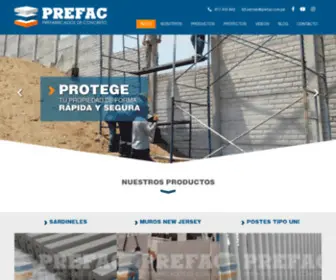 Prefac.com.pe(Fabricación instalación de Prefabricados de Concreto) Screenshot