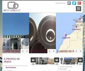 Prefamaroc.ma(PREFA Maroc : Leader en produits préfabriqués en béton) Screenshot