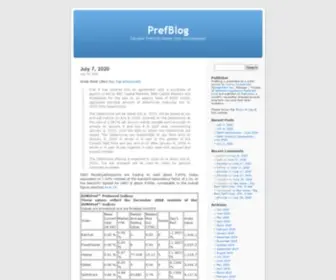 Prefblog.com(PrefBlog) Screenshot