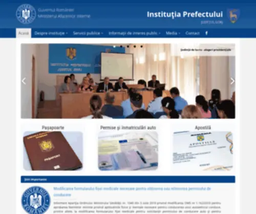 Prefecturagorj.ro(Instituția Prefectului) Screenshot