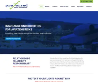 Preferredau.com(Preferred Aviation Underwriters) Screenshot