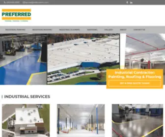 Preferredinc.com(Preferred Fort Wayne Industrial & Commercial Roofing) Screenshot