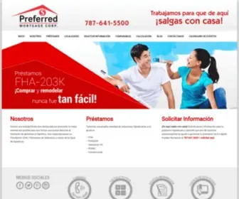 Preferredmortgagepr.com(Preferred Mortgage Corp) Screenshot