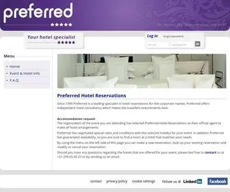 Preferredreservations.nl(Preferred Hotel Reservations) Screenshot