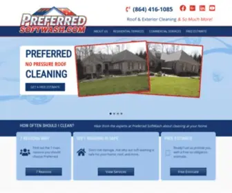 Preferredsoftwash.com(Pressure Washing & House Washing in Greenville & Greer SC) Screenshot