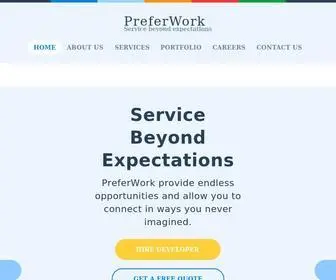 Preferwork.com(Best Website Design and Development Company India) Screenshot