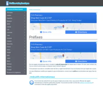 Prefixetelephonique.fr(Préfixes telephoniques) Screenshot