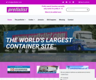 Prefixlist.com(The World's Largest Container Site) Screenshot