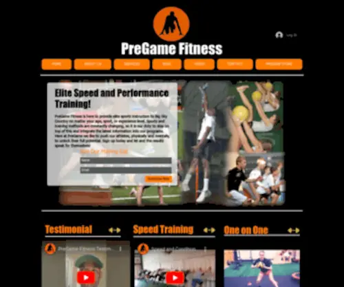 Pregamefitness.com(PreGame Fitness) Screenshot