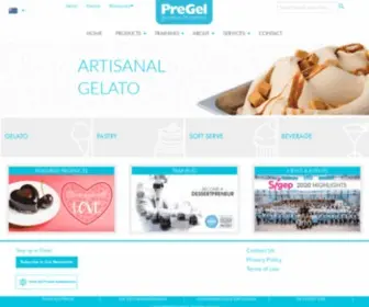 Pregel.com.au(Gelato, Sorbeto, Ice Cream, Pastry, Specialty Beverages, ServIce Supplies) Screenshot