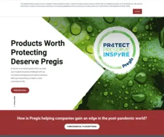 Pregis.com(Products Worth Protecting Deserve Pregis) Screenshot