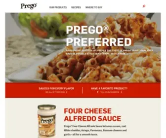 Prego.com(Prego®) Screenshot
