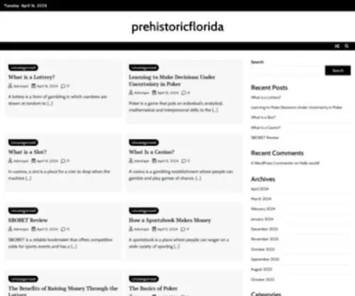 PrehistoricFlorida.org Screenshot