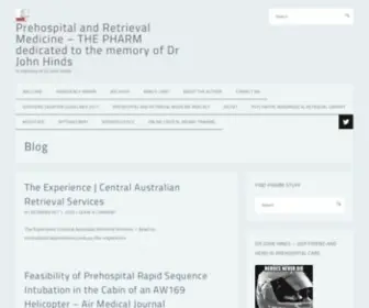 Prehospitalmed.com(THE PHARM dedicated to the memory of Dr John Hinds) Screenshot