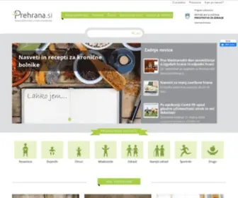 Prehrana.si(Nacionalni portal o hrani in prehrani) Screenshot
