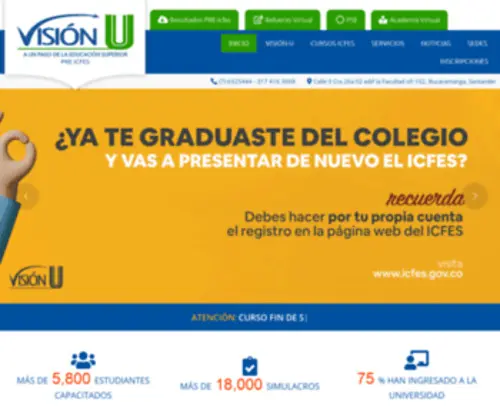 PreicFesvisionu.com(PRE-ICFES VisiónU) Screenshot