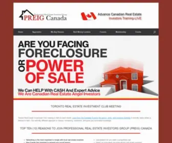 Preigcanada.com(Professional Real Estate Investors Group of Canada) Screenshot