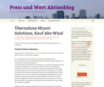 Preis-UND-Wert.com(Preis und Wert Aktienblog) Screenshot