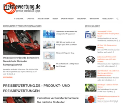 Preisbewertung.de(Preisvergleich Produkte Tipps Ratgeber Erfahrungen) Screenshot