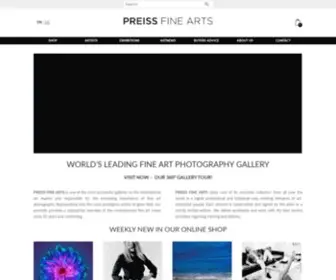 Preissfinearts.com(Preiss Fine Arts in Vienna) Screenshot