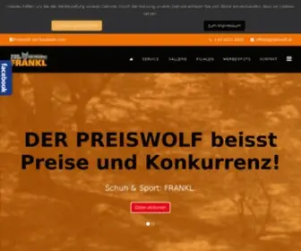 Preiswolf.at(RF Schuh&Sport Frankl) Screenshot