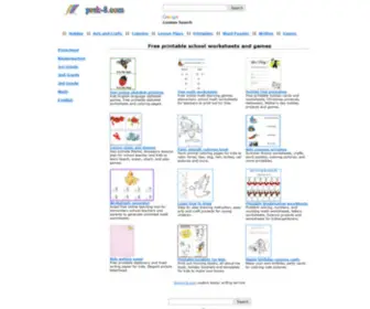 Prek-8.com(Free printable worksheets and activities for preschool to elementary school kids) Screenshot
