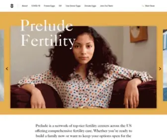 Preludefertility.com(The Prelude Network®) Screenshot