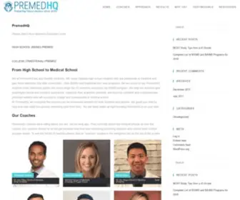 Premedhq.com(Preparing future doctors since 2010) Screenshot