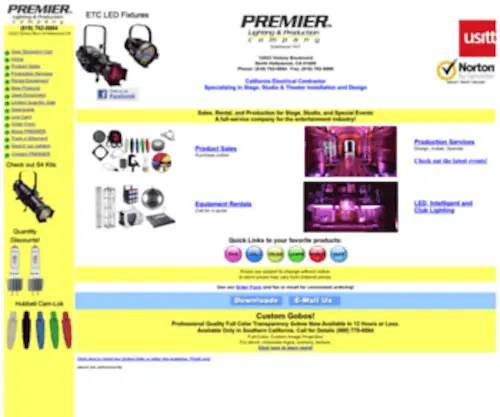 Premier-Lighting.com(Premier Lighting) Screenshot