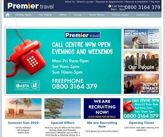 Premier-Travel.co.uk(Award winning independent travel agent with experienced and knowledgeable staff) Screenshot