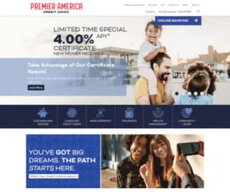 Premieramerica.com(Premier America Credit Union) Screenshot