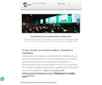 Premierbrasileventos.com.br(Tradução simultânea online presenciais São Paulo SP 2023) Screenshot