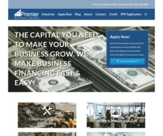 Premierbusinesslending.com(Business Financing Made Easy) Screenshot