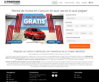 Premiercarrental.com.mx(Renta de autos aeropuerto Cancún) Screenshot