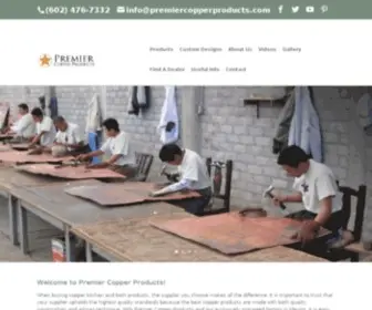 Premiercopperproducts.com(Handmade Artisan Copper Kitchen & Bath) Screenshot