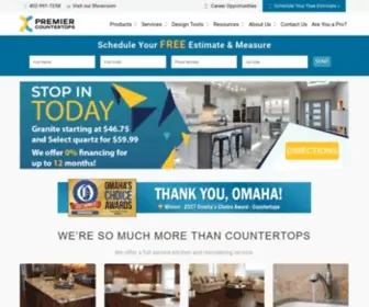 Premiercountertops.com(Omaha's Kitchen and Bath Remodeling Experts) Screenshot