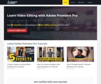 Premierebasics.net(Free Adobe Premiere Pro Tutorials) Screenshot