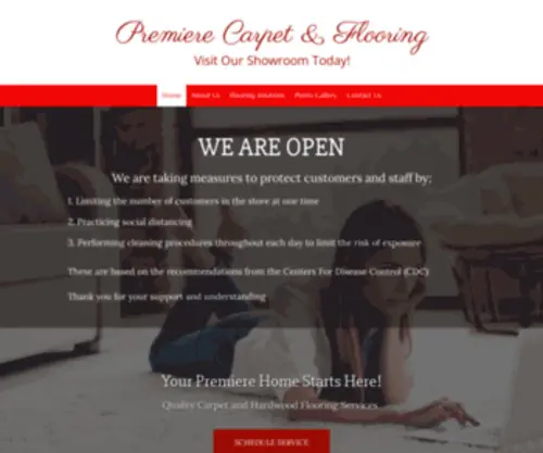 Premierecarpets.com(Premiere Carpet & Flooring) Screenshot